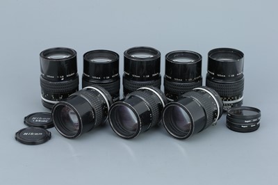 Lot 240 - Eight Nikon f/2.8 135mm Lenses