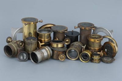 Lot 635 - A Selection of Various Brass Lens Parts