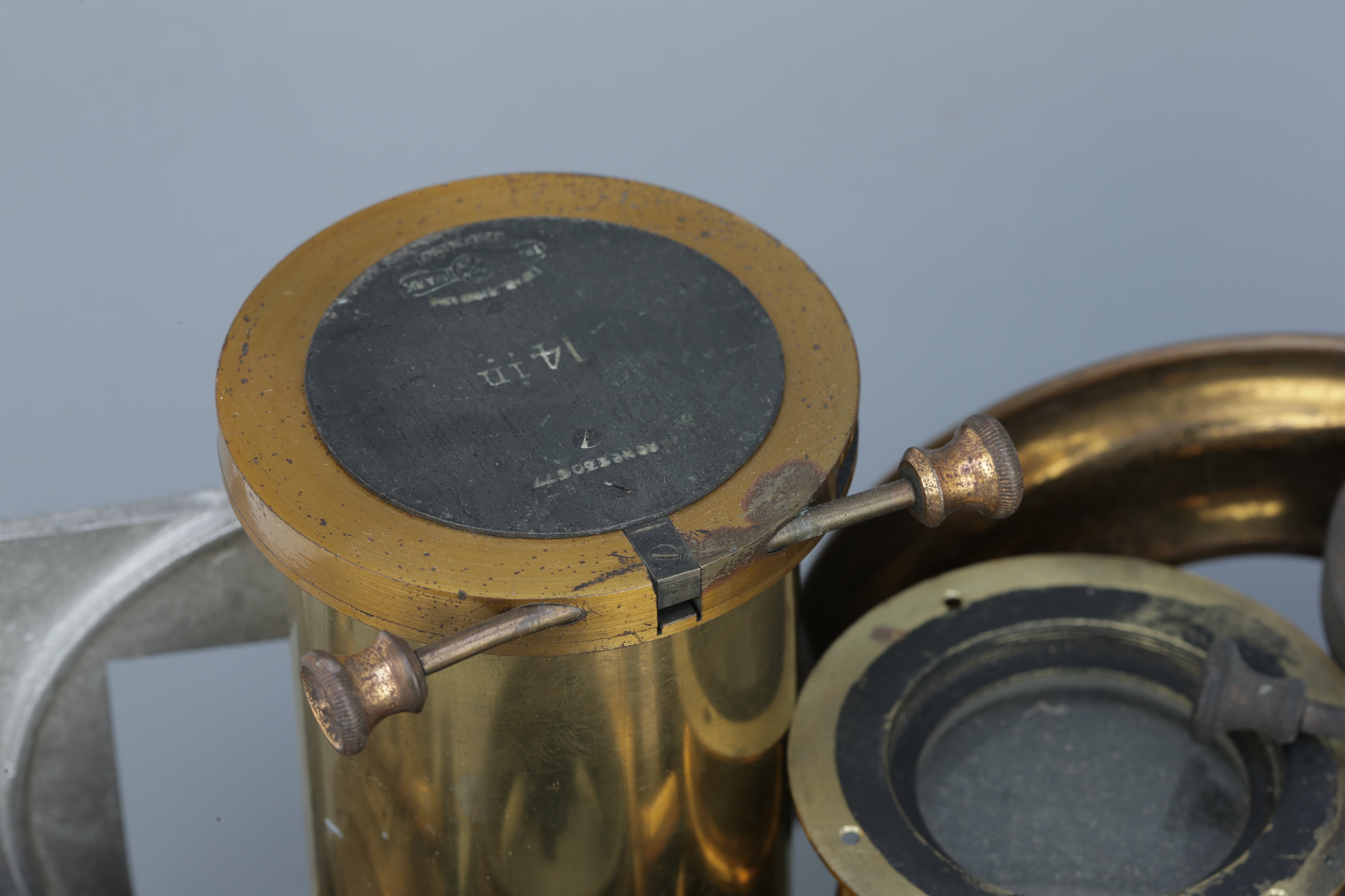 Lot 635 - A Selection of Various Brass Lens Parts,