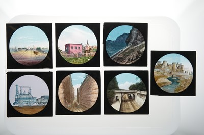 Lot 159 - Magic Lantern Slides of Trains and Railways