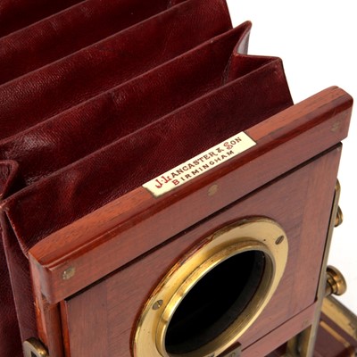 Lot 386 - A J. Lancaster & Son Imperial Instantograph Whole Plate Mahogany Field Camera