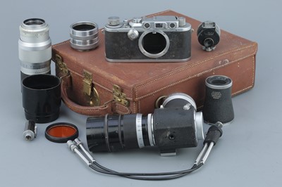 Lot 178 - A Leica IIIc Rangefinder Outfit