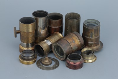 Lot 638 - A Selection of Brass Lens Parts