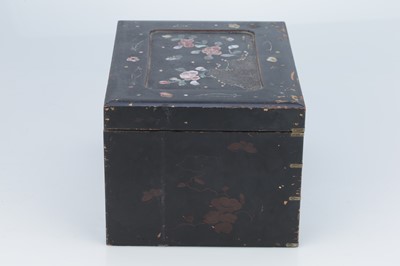 Lot 96 - A Japanese Black Lacquer Box