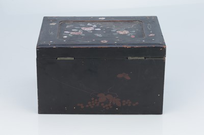 Lot 96 - A Japanese Black Lacquer Box