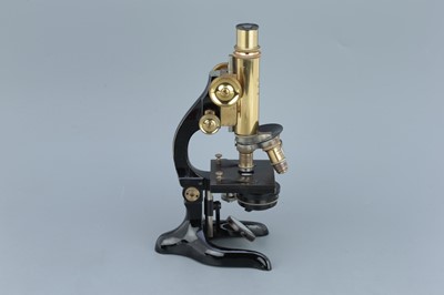 Lot 34 - Leitz Brass Compound Monocular Microscope