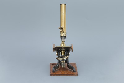 Lot 40 - Society Of The Arts Brass Monocular Microscope