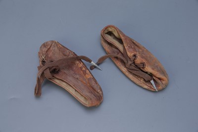 Lot 105 - A Lovely Antique Pair of Childrens Leather Shoes