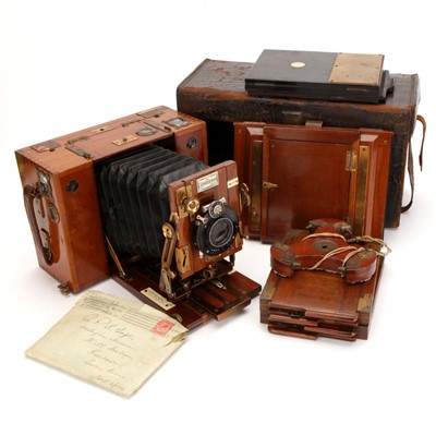 Lot 402 - A Sanderson Tropical Model Roll Film 4×5 Plate & Rollfilm Camera