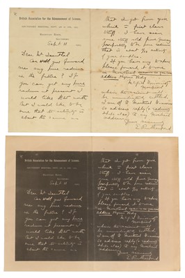 Lot 387 - Important Document from Ernest Rutherford Concerning the Procurement of Radium, 1903