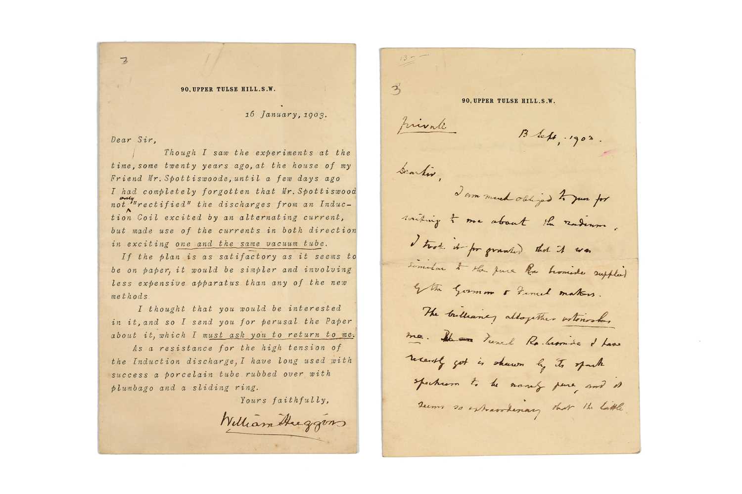 Lot 394 - Huggins, Sir William, autographed letters