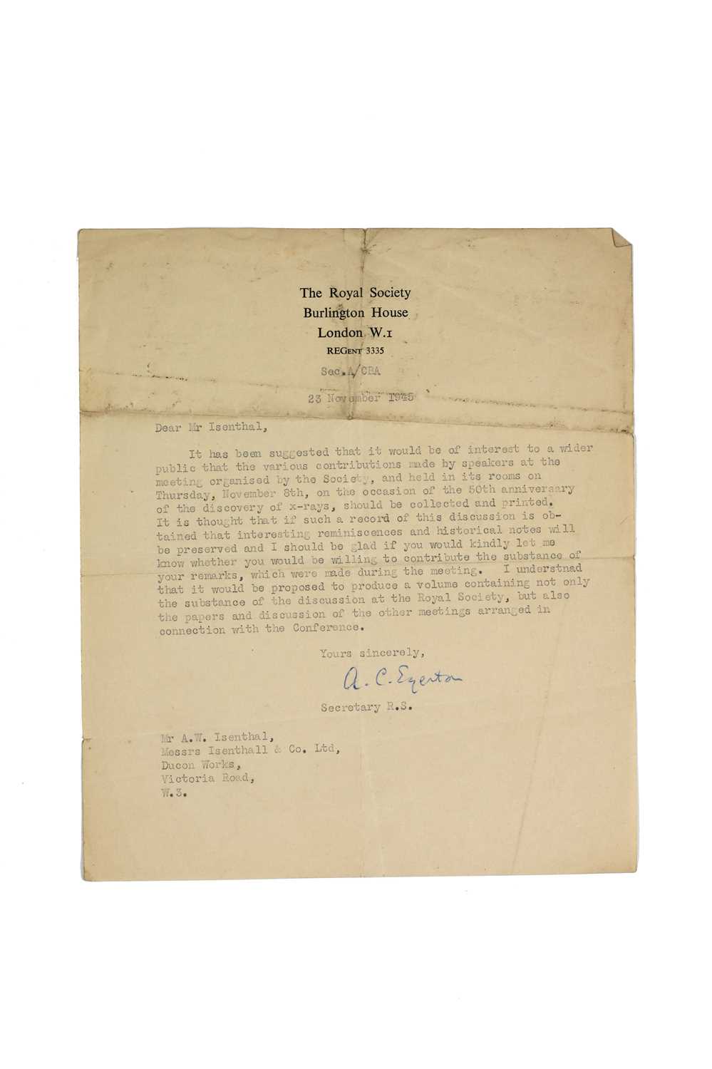 Lot 395 - A Collection of Letters from Prominent 19th