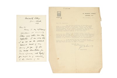 Lot 396 - Fleming, Sir John Ambrose, letter concerning an Honorary Membership