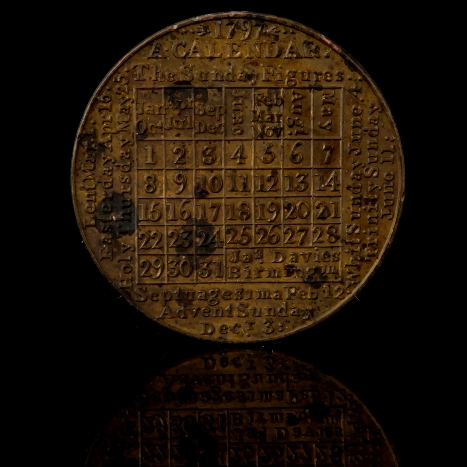 Lot 149 Six 18th Century Calendar Medals