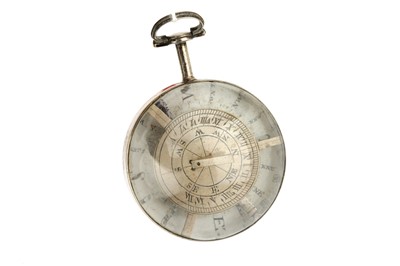 Lot 460 - An 18th Century Pocket Watch Type Compass Sundial