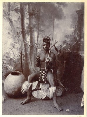 Lot 366 - WILLIAM RAUSCH (1862-1900) Photograph of a Matabele Warrior