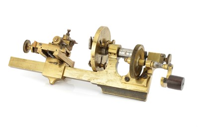 Lot 473 - A Geared, Late 19th Century Watchmakers Lathe