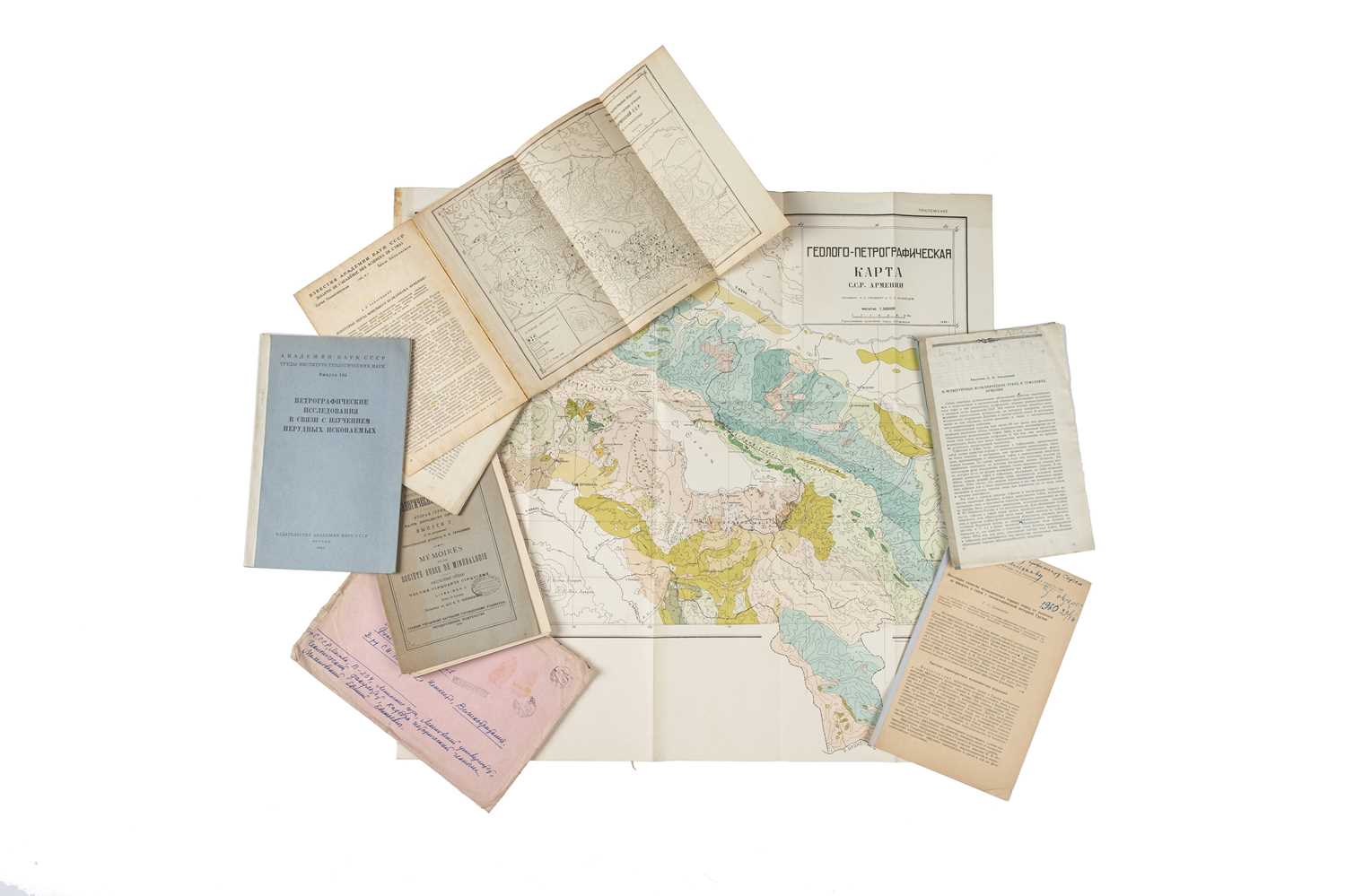 Lot 437 - Russian Geological Articles and Map