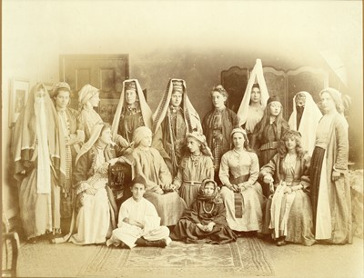 Lot 355 - A Photograph of Young Women in Middle Eastern Dress