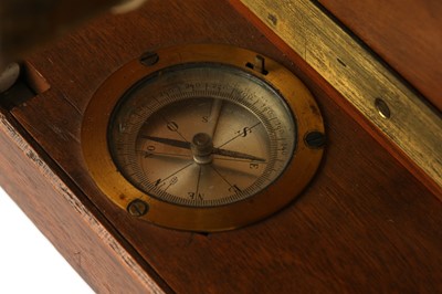 Lot 314 - An Unusual French Brass & Mahogany Survey Camera