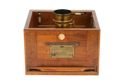 Lot 314 - An Unusual French Brass & Mahogany Survey Camera