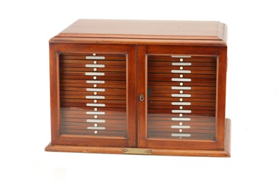 Lot 414 - A Large & Good Quality Microscope Slide Cabinet