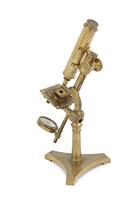 Lot 402 - An Early Achromatic Compound Brass Microscope