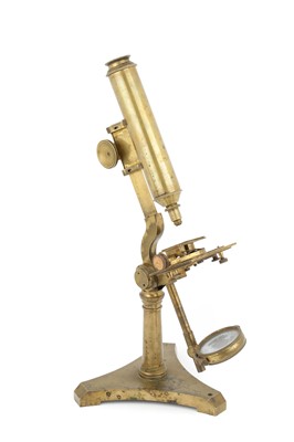 Lot 402 - An Early Achromatic Compound Brass Microscope