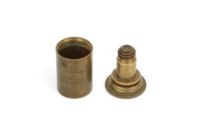 Lot 402 - An Early Achromatic Compound Brass Microscope