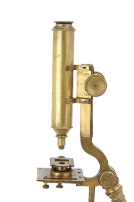 Lot 402 - An Early Achromatic Compound Brass Microscope