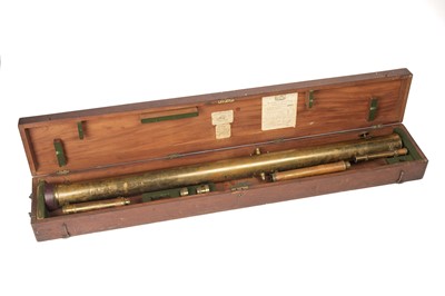 Lot 462 - A Large 4in Refracting Brass Telescope by Dollond