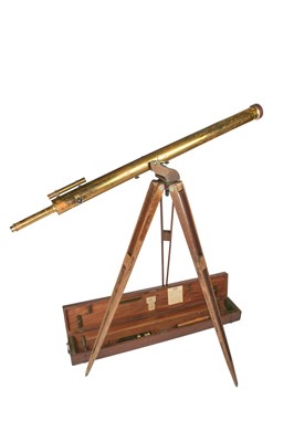 Lot 462 - A Large 4in Refracting Brass Telescope by Dollond