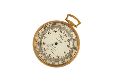 Lot 457 - A Cased Edwardian Pocket Barometer