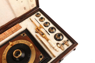Lot 1 - A Fine G. F. Brander Gilt Brass & Ivory Microscope Compendium