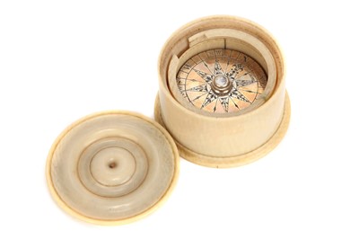 Lot 170 - An Unusual Silver & Ivory Floating Compass