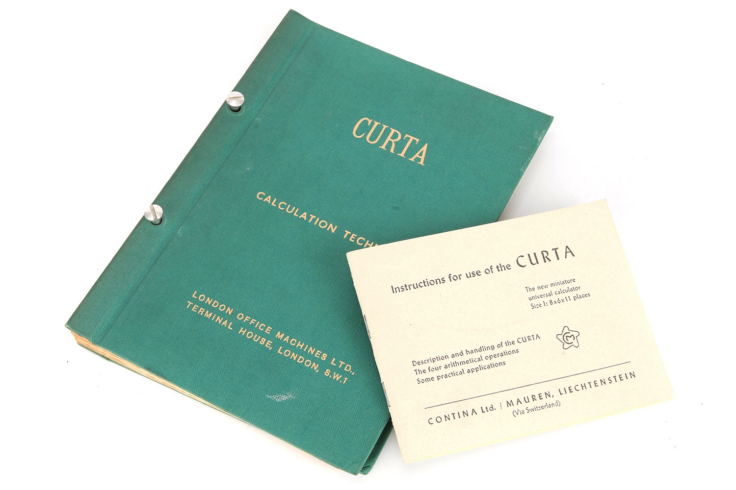 Lot 178 Curta Calculator Instruction Manuals,