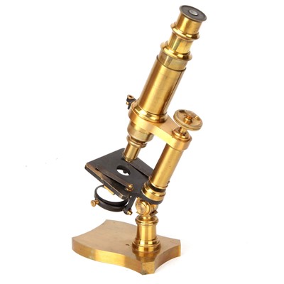 Lot 168 - An Unsigned French Brass Compond Microscope