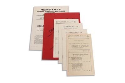 Lot 196 - Five Catalogues for Favarger & Co S. A. Fabrique d'Appareils Electriques