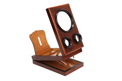 Lot 218 - A Small Rosewood Stereo Graphoscope