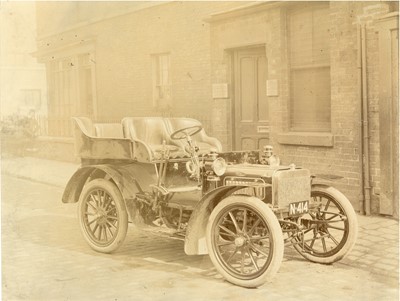 Lot 182 - Two Early Vintage Photographs of Veteran Cars