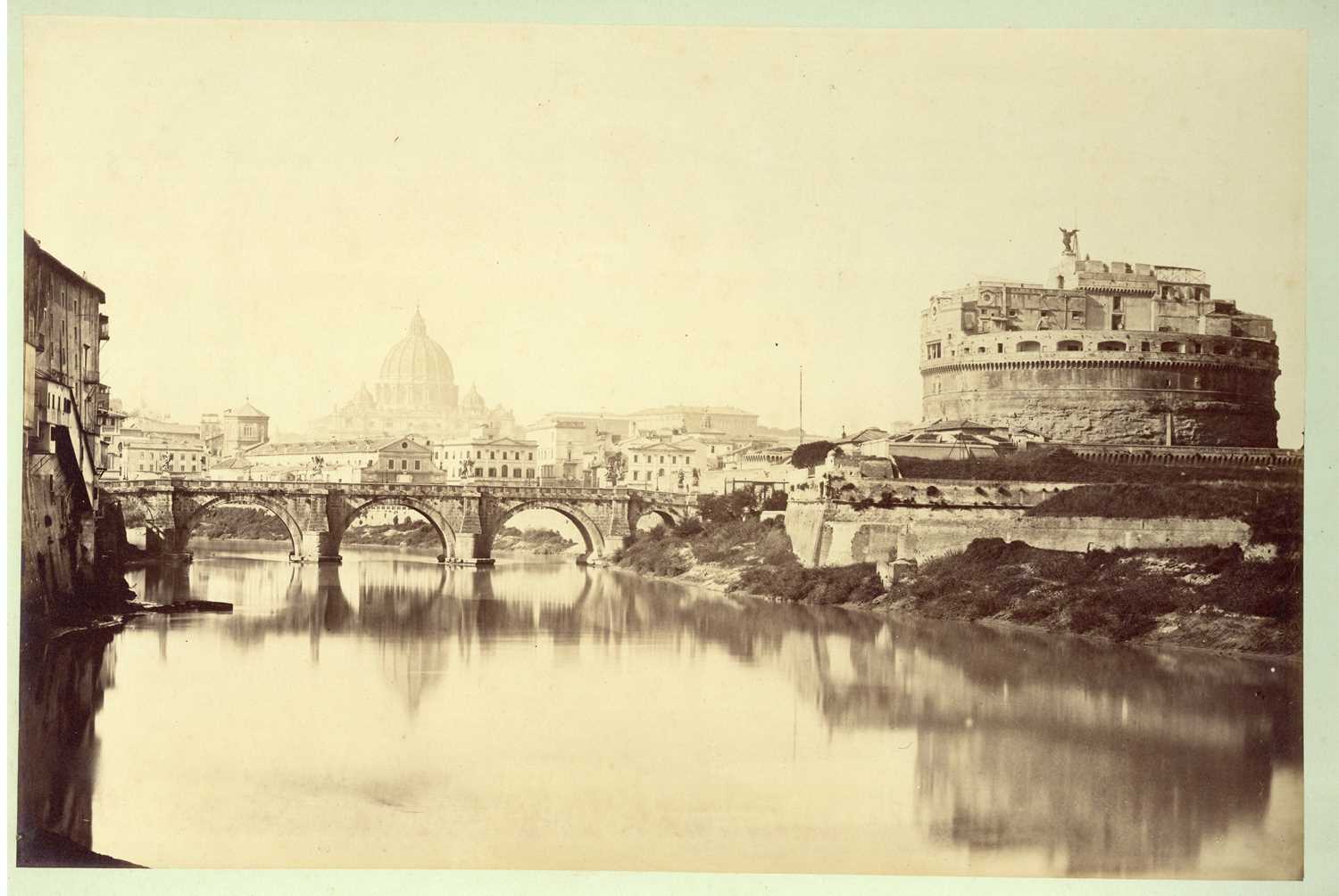Lot 77 - GIOACCHINO ALTOBELLI (1814-1879)(att), Rome, St Angelo and Ponte Rotto
