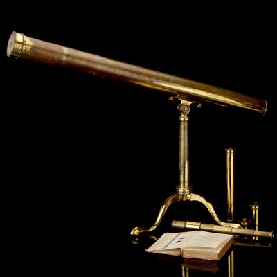 Lot 178 - A Library Telescope with Dr Kitchiner's Pancratic Eye Tube