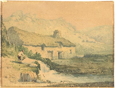 Lot 51 - A Waterclour by Samuel Prout, A Rustic Cottage