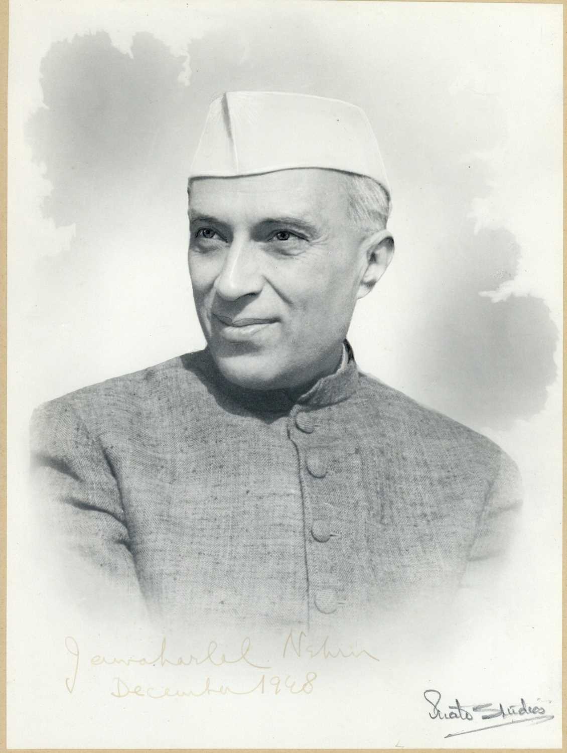 Lot 163 Signed Portrait Of Jawaharlal Nehru lot-163-signed-portrait-of-jawaharlal-nehru