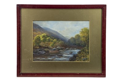 Lot 53 - A Highland River, Watercolour  by Samuel Bourne (1834-1912)