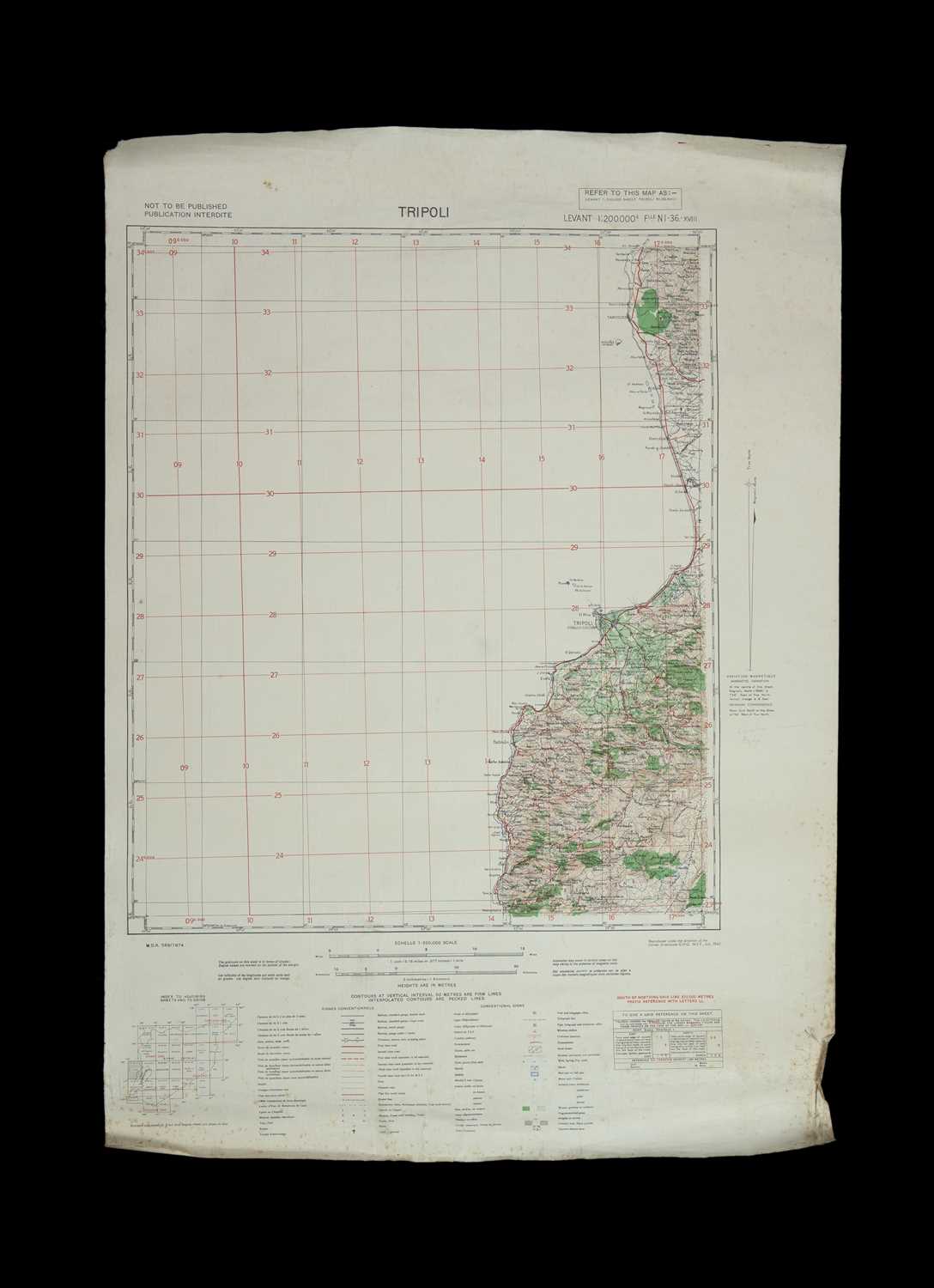 Lot 65 - Two Anglo-French WWII Military Maps of Libya