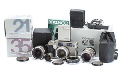Lot 216 - A Contax G2 Rangefinder Outfit