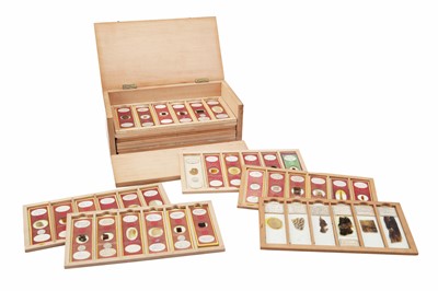 Lot 400 - A Very Fine Collection of 76 19th Century Microscope Slides of Fossils